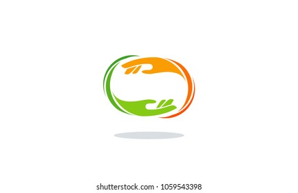 Hand Care logo designs, Teamwork Logo template designs