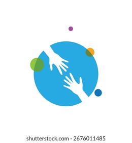 Hand care logo icon template vector design
