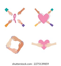Hand Care Logo illustration Template vector flat design
