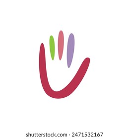 Hand care logo illustration template vector design