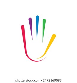 Diseño de Vector de Plantilla de ilustración de logotipo de cuidado de mano