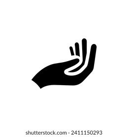 Handpflege-Logo, einfach, flach auf weißem Hintergrund