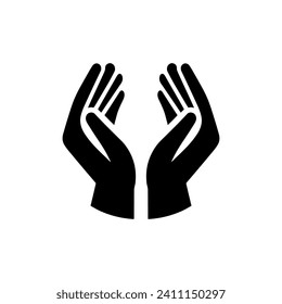 Hand Care Logo Simple Flat Design on White Background
