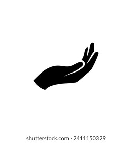 Handpflege-Logo, einfach, flach auf weißem Hintergrund