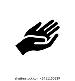 Hand Care Logo Simple Flat Design on White Background