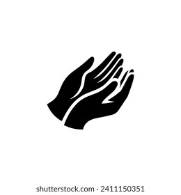 Hand Care Logo Simple Flat Design on White Background