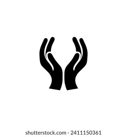 Hand Care Logo Simple Flat Design on White Background