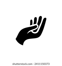 Hand Care Logo Simple Flat Design on White Background