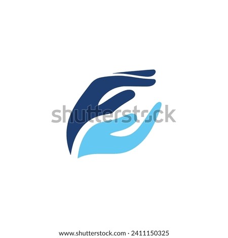 Hand Care Logo Simple Flat Design on White Background