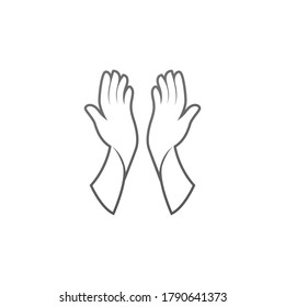 hand care logo and symbol vector