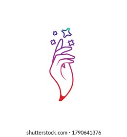 hand care logo and symbol vector