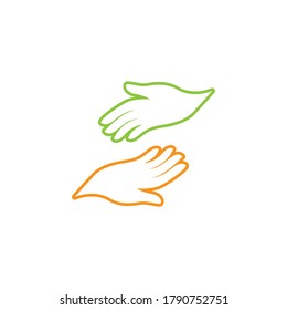 hand care logo and symbol vector