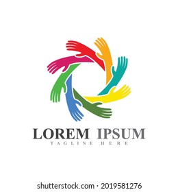 Hand care logo and symbol vector