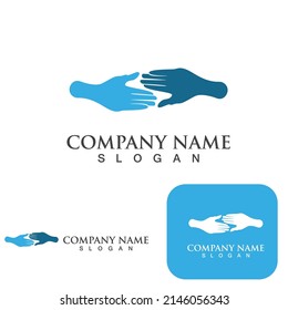Hand care logo and symbol vector template
