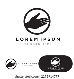 Hand care logo and symbol vector template