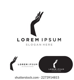 Hand care logo and symbol vector template