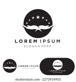 Hand care logo and symbol vector template
