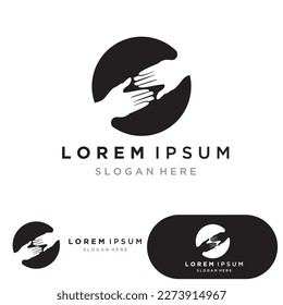 Hand care logo and symbol vector template