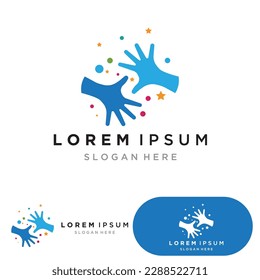 Hand care logo and symbol vector template