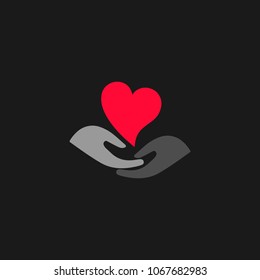 Hand care logo template icon design. Foundation vector illustration business