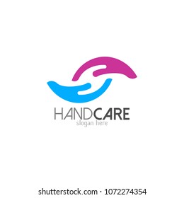 Hand care logo template icon design. Foundation vector illustration business