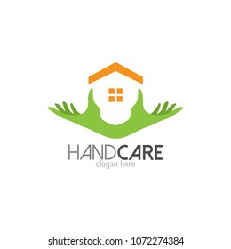 Hand care logo template icon design. Foundation vector illustration business