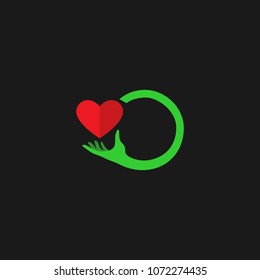 Hand care logo template icon design. Foundation vector illustration business