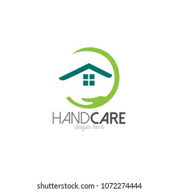 Hand care logo template icon design. Foundation vector illustration business