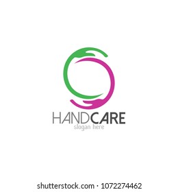 Hand care logo template icon design. Foundation vector illustration business