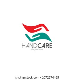 Hand care logo template icon design. Foundation vector illustration business