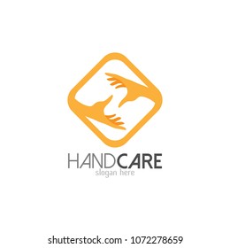 Hand care logo template icon design. Foundation vector illustration business