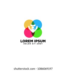 hand care logo template vector illustration