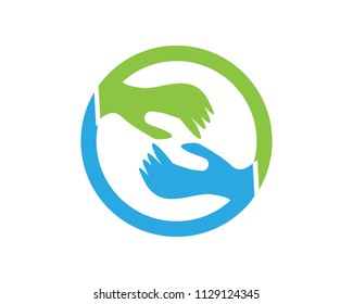 hand care logo template
vector design