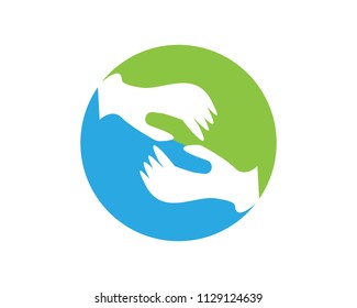 Hand care logo template
vector design
