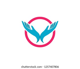 Hand Care Logo Template vector icon Business - Vector