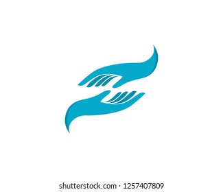 Hand Care Logo Template vector icon Business - Vector