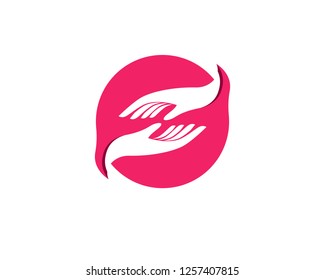 Hand Care Logo Template vector icon Business - Vector