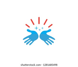 Hand care logo template vector design business