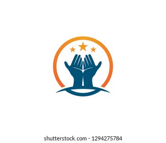 Hand Care Logo Template vector icon Business - Vector
