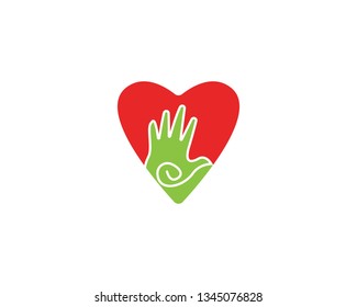 Hand care logo template vector