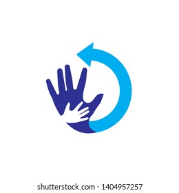 Hand Care Logo Template vector icon Business design - Vector
