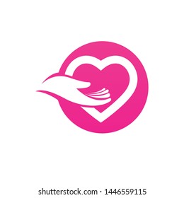 Hand care logo template vector icon business