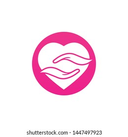 Hand care logo template vector icon business