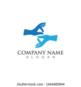 Hand Care Logo Template vector icon Business - Vector