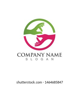 Hand Care Logo Template vector icon Business - Vector