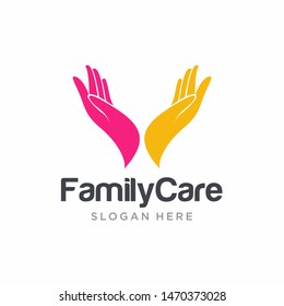 Hand Care Logo Template. Hand Care Vector Icon Illustration