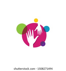 Hand care logo template vector icon