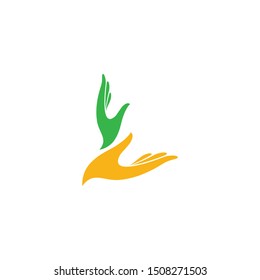 Hand care logo template vector icon