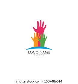 Hand Care Logo Template vector icon illustration design 