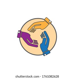 Hand Care Logo Template vector icon Business , Modern style